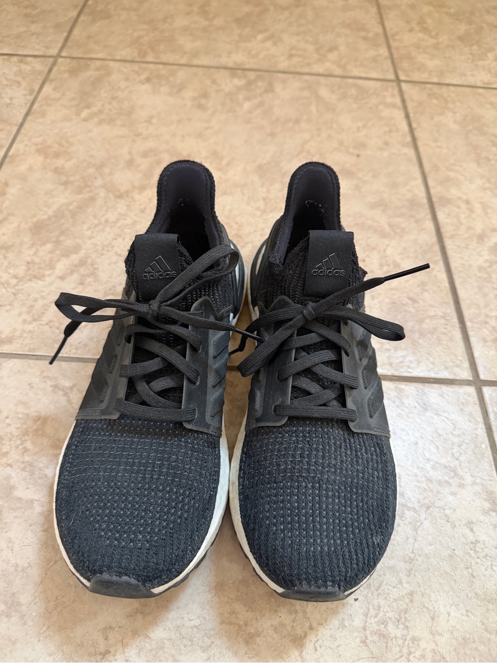 Adidas Boost Women’s Black Running  Sneakers, Size 9